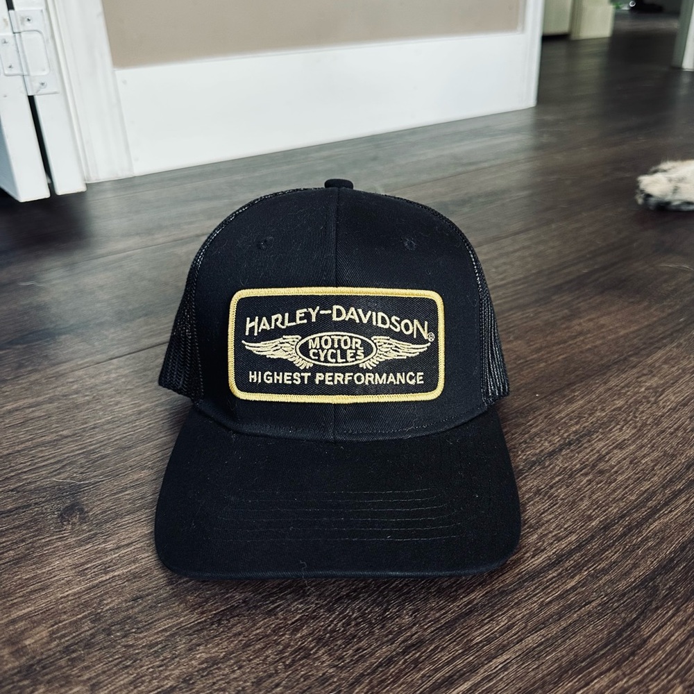 Harley-Davidson Black and Gold Cap